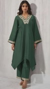 Tew Roman Silk Fabric Fancy Kurti With Bottom Wholesale Clothing Distributors In India